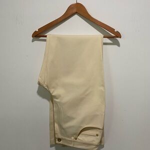 St. John Cream Straight Leg Jeans